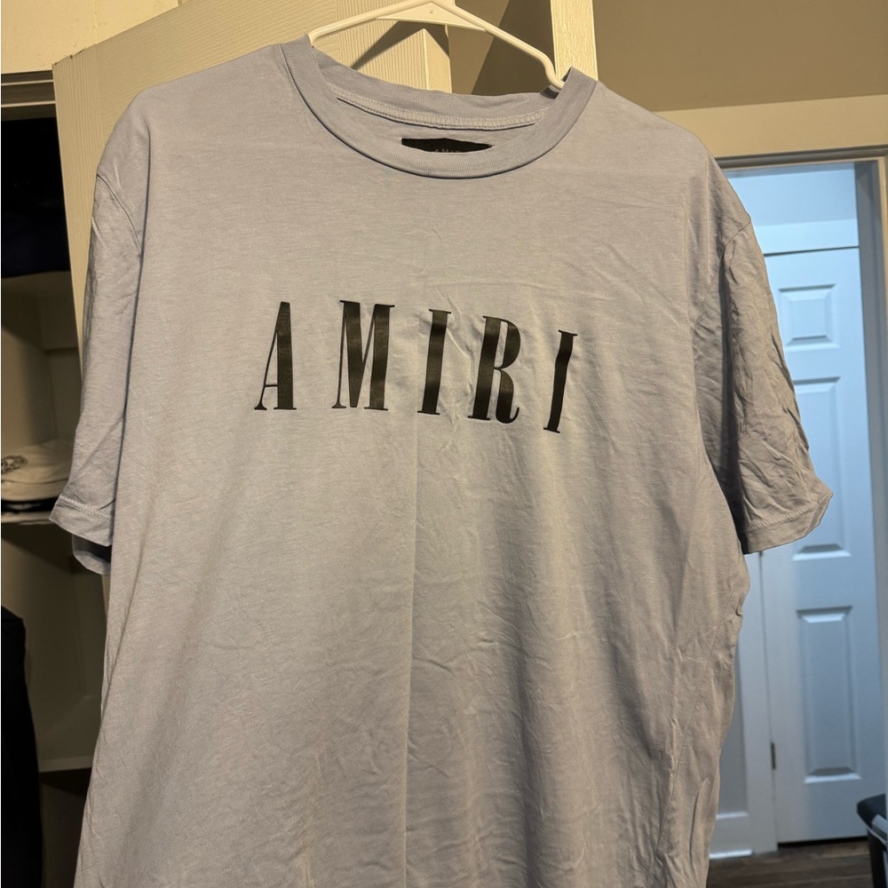 AMIRI Light Blue Short Sleeve Tee